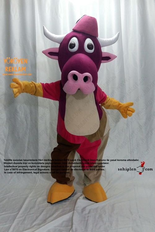 İnek Maskotu maskot kostümü