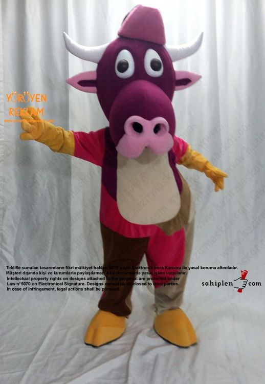 İnek Maskotu maskot kostümü