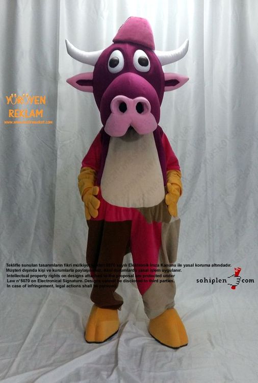 İnek Maskotu maskot kostümü