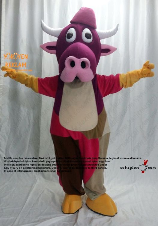 İnek Maskotu maskot kostümü