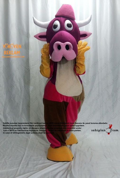 İnek Maskotu maskot kostümü