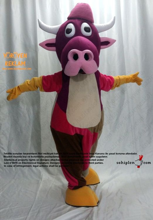 İnek Maskotu maskot kostümü