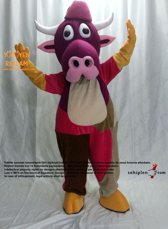 İnek Maskotu maskot kostümü