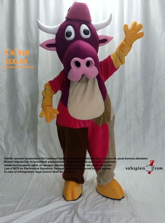 İnek Maskotu maskot kostümü