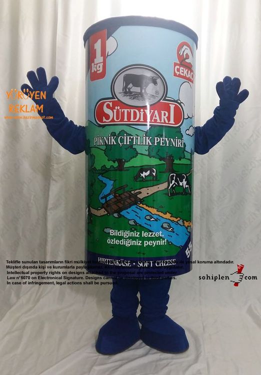 Peynir Kutusu Maskot kostümü / Süt Diyarı / Danimarka maskot kostümü