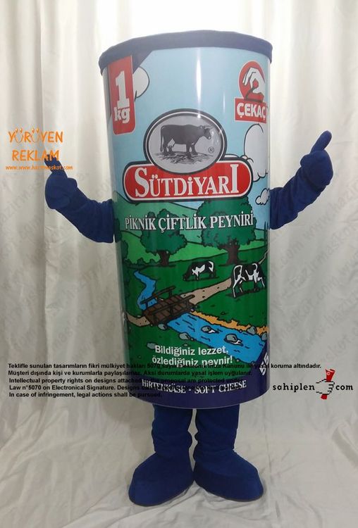 Peynir Kutusu Maskot kostümü / Süt Diyarı / Danimarka maskot kostümü