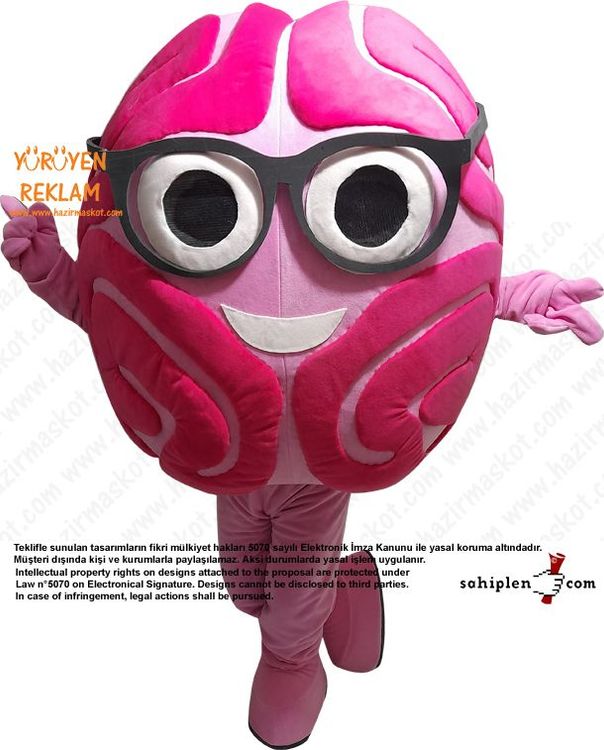 Beyin Maskot kostümü / Brain Mascot Costume maskot kostümü