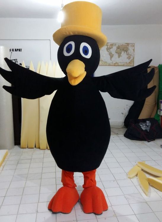 Kuzgun Maskot Kostümü / Eğitimciler Koleji maskot kostümü