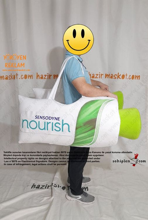 Sensodyne Nourish Diş Macunu Çanta maskot kostümü