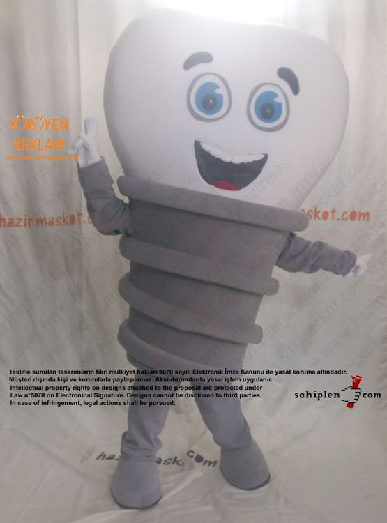 Diş İmplant Maskotu / Osstem maskot kostümü