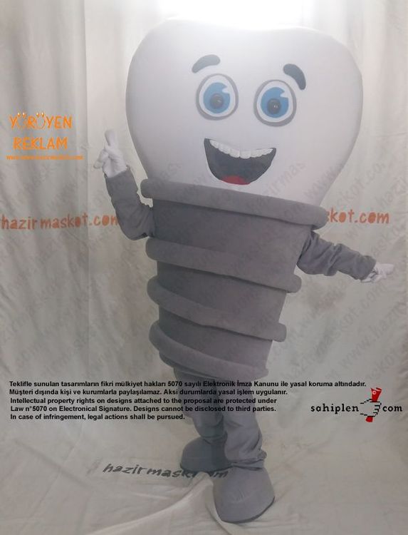 Diş İmplant Maskotu / Osstem maskot kostümü