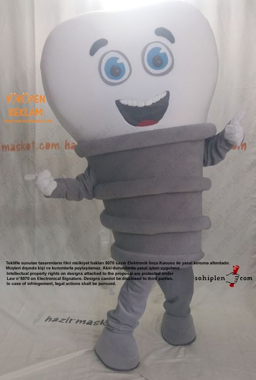 Diş İmplant Maskotu / Osstem maskot kostümü