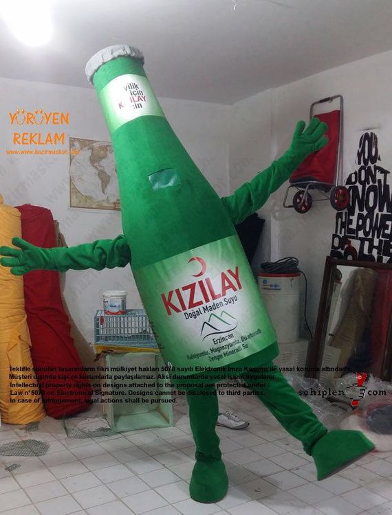 Kızılay Soda Şişesi Maskot Kotümü maskot kostümü