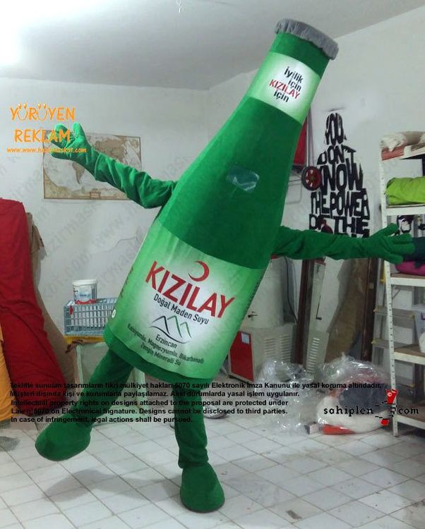 Kızılay Soda Şişesi Maskot Kotümü maskot kostümü