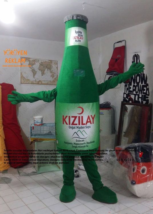 Kızılay Soda Şişesi Maskot Kotümü maskot kostümü