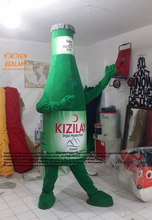 Kızılay Soda Şişesi Maskot Kotümü maskot kostümü