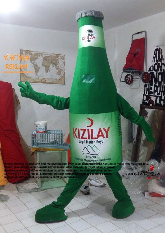 Kızılay Soda Şişesi Maskot Kotümü maskot kostümü