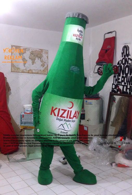 Kızılay Soda Şişesi Maskot Kotümü maskot kostümü