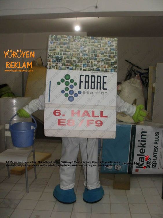 Fabre Asansör Afişi Maskot Kostümü maskot kostümü