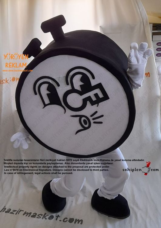 Saat Maskot / Clock Mascot Costume / Timekey Glazing maskot kostümü