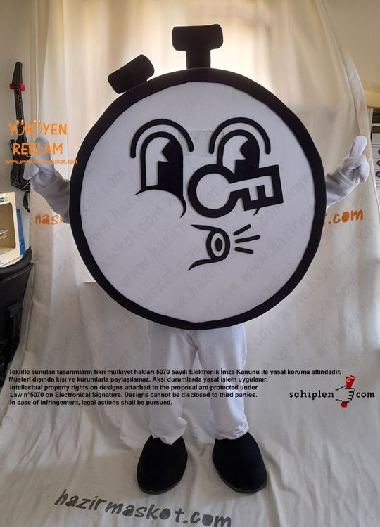 Saat Maskot / Clock Mascot Costume / Timekey Glazing maskot kostümü