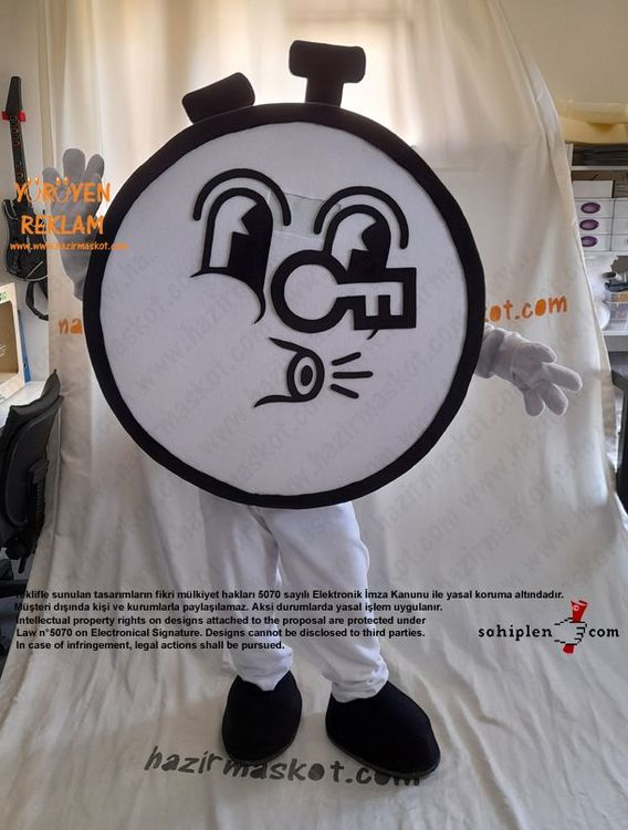 Saat Maskot / Clock Mascot Costume / Timekey Glazing maskot kostümü