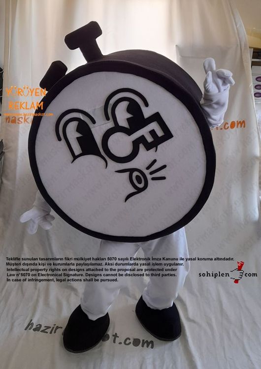 Saat Maskot / Clock Mascot Costume / Timekey Glazing maskot kostümü