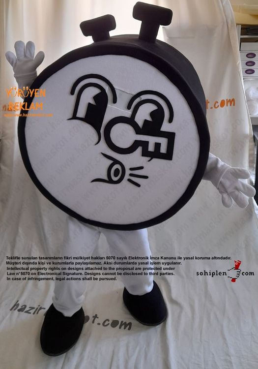 Saat Maskot / Clock Mascot Costume / Timekey Glazing maskot kostümü