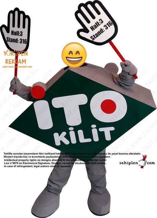 İTO Kilit logo maskot kostümü maskot kostümü