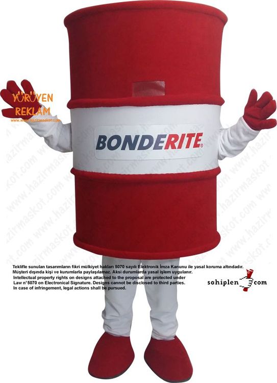 Varil maskot kostümü / Bonderite / Henkel / PTC maskot kostümü