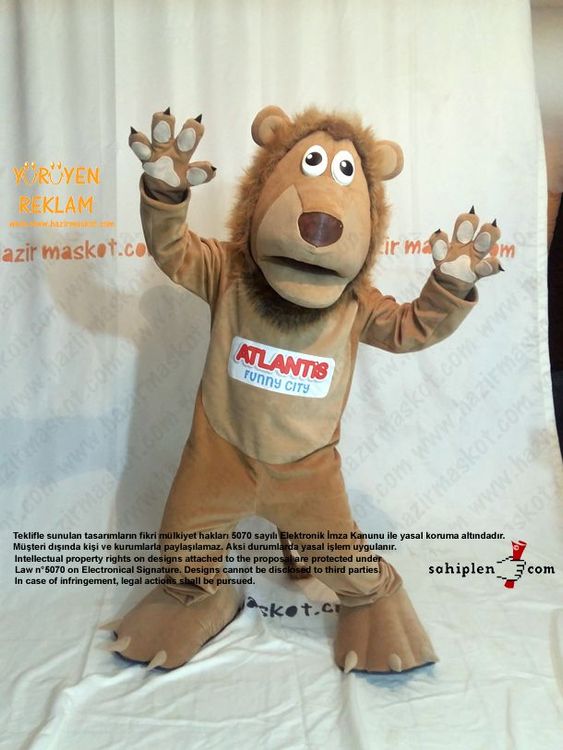 Aslan Maskot Kostümü / Atlantis Bowling / Form Spor / Evrensel Spor maskot kostümü