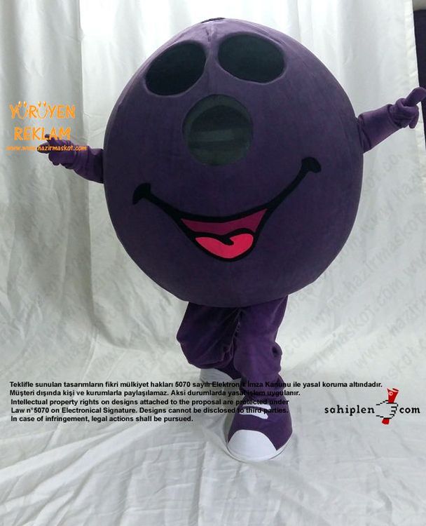 Bowling Topu Maskot / Atlantis Funny City maskot kostümü