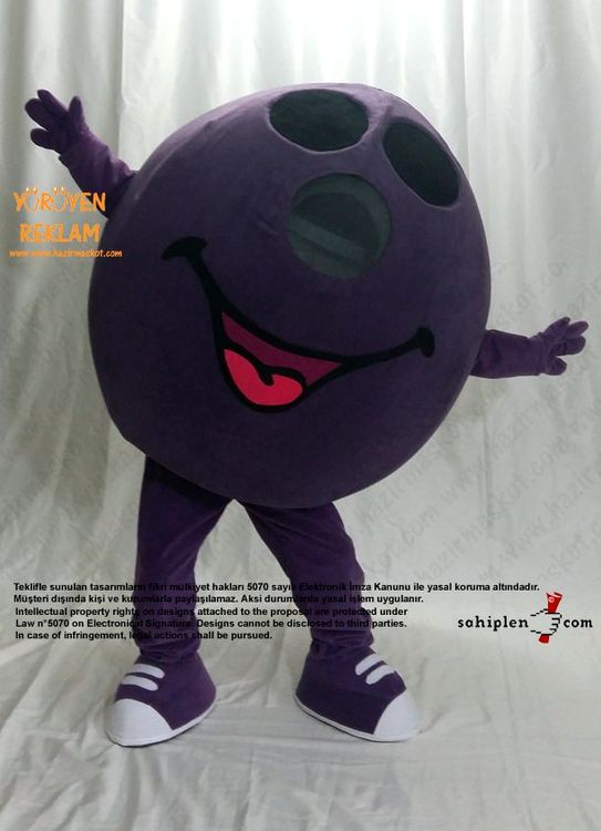 Bowling Topu Maskot / Atlantis Funny City maskot kostümü
