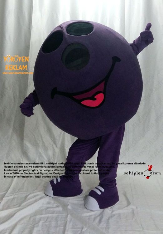 Bowling Topu Maskot / Atlantis Funny City maskot kostümü