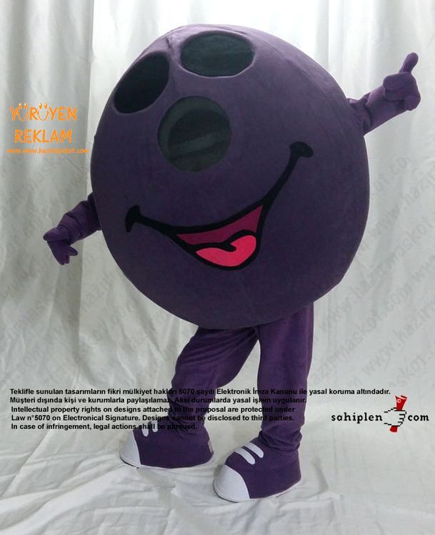 Bowling Topu Maskot / Atlantis Funny City maskot kostümü