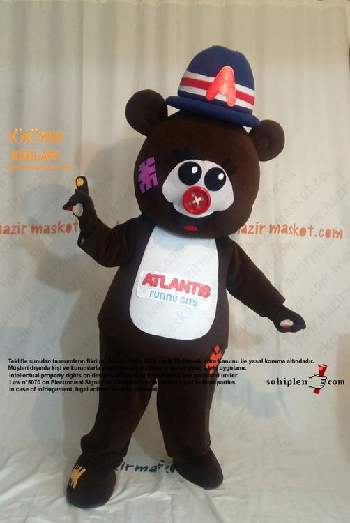 Ayı maskotu / Atlantis Funny City / Evrensel Spor maskot kostümü