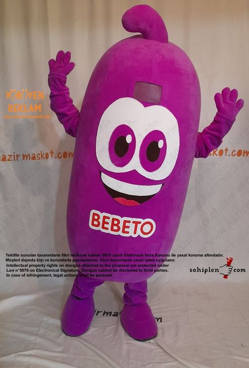 Bebeto Şeker Maskot Kostümü / Kervan Gıda maskot kostümü