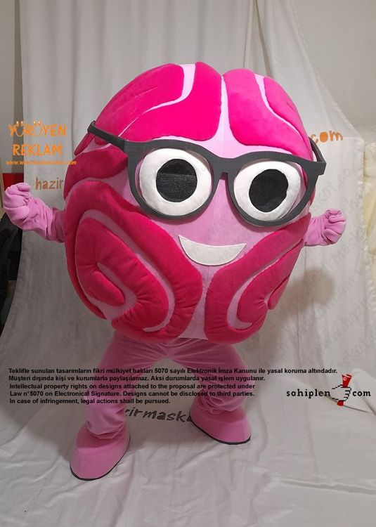 Beyin Maskot kostümü / Brain Mascot Costume maskot kostümü