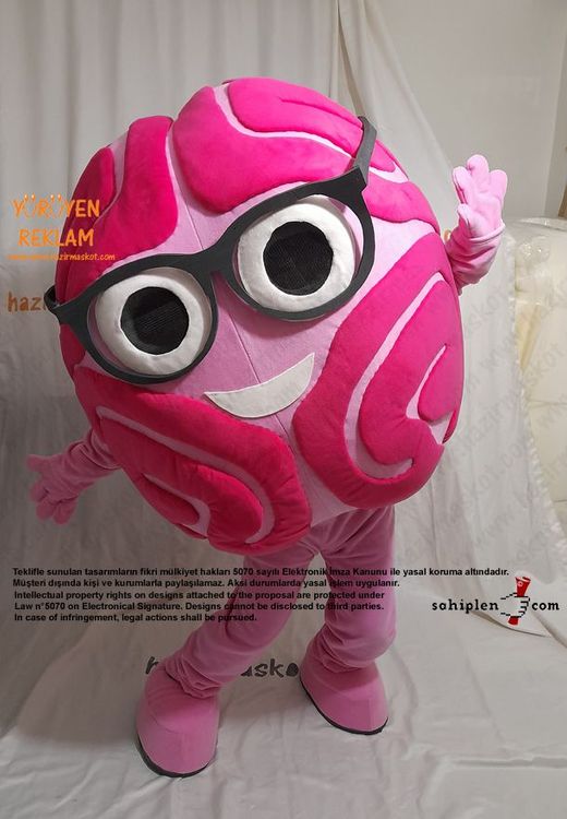 Beyin Maskot kostümü / Brain Mascot Costume maskot kostümü