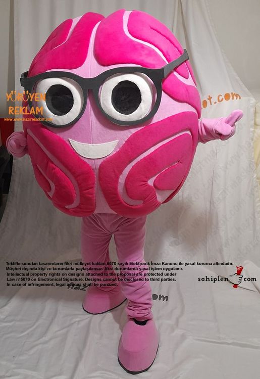 Beyin Maskot kostümü / Brain Mascot Costume maskot kostümü
