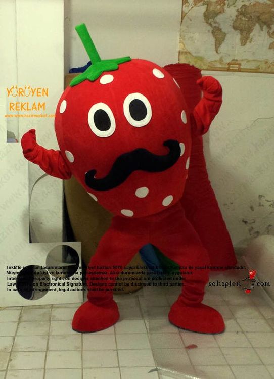 Çilek Maskot Kostümü maskot kostümü