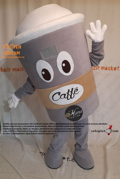 Kahve Bardağı Maskot kostümü / Coffee Mug Mascot Costume maskot kostümü