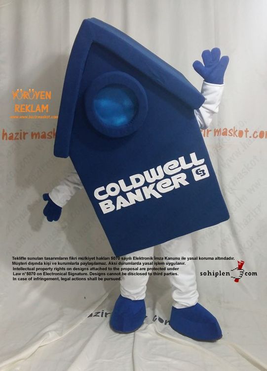 Coldwell Ev Maskotu maskot kostümü