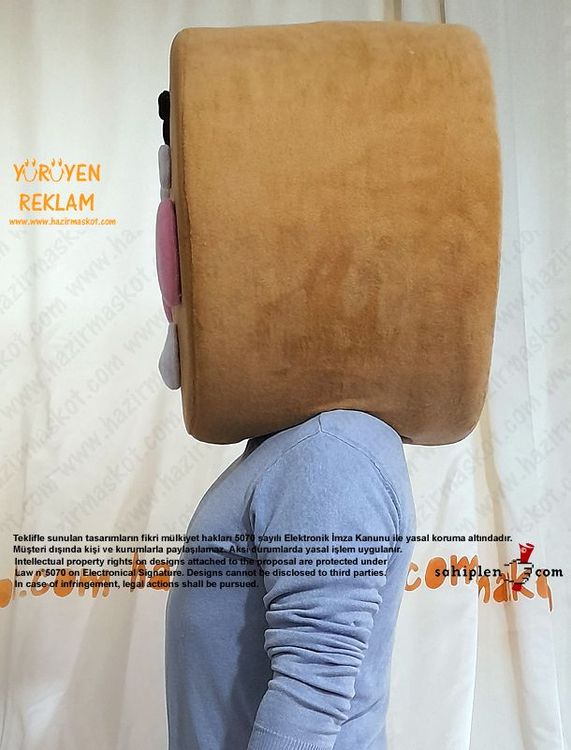 Çörek Adam Maskot Kostümü - Ginger Man maskot kostümü