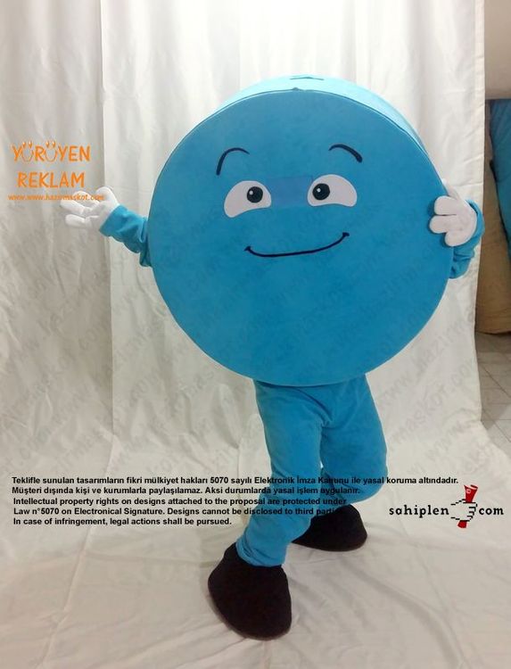 Geometri Çember Maskot / Cinfikir maskot kostümü