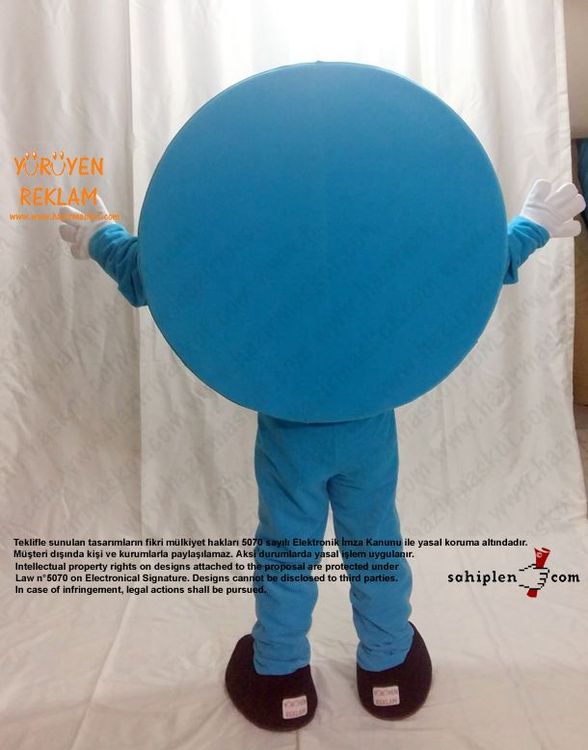 Geometri Çember Maskot / Cinfikir maskot kostümü