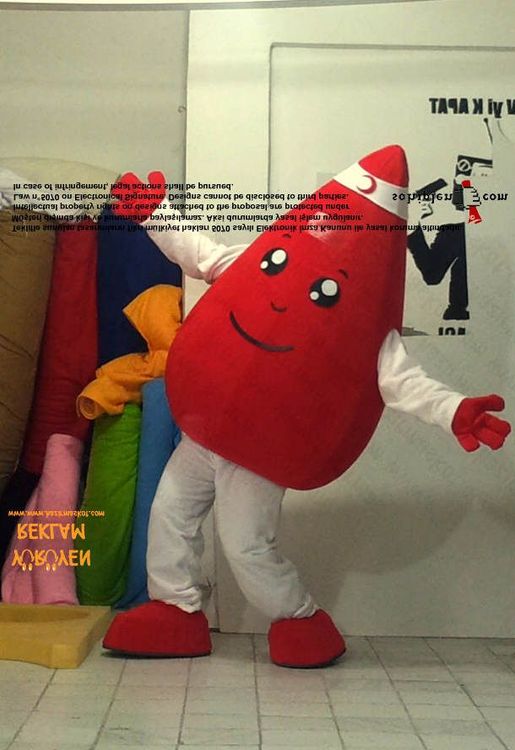 Damla Maskot Kostümü / Kızılay maskot kostümü
