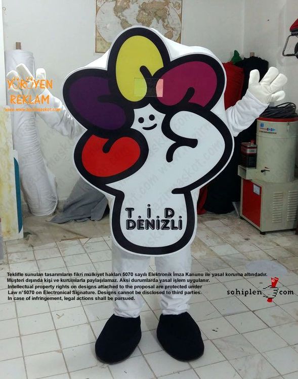 İŞARET DİLİ LOGO MASKOTU / T.İ.D. maskot kostümü