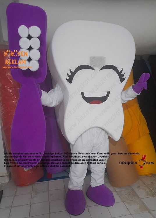 Diş Maskotu / Kartal Belediyesi / Kadın maskot kostümü