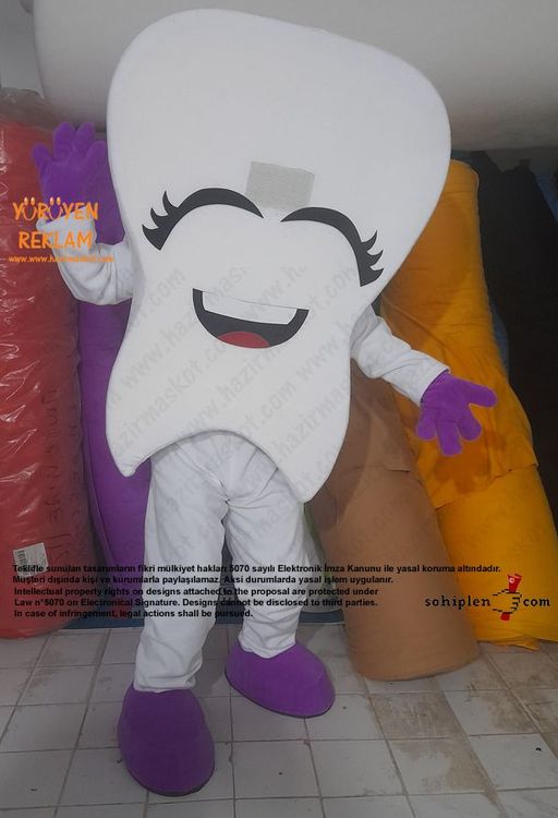 Diş Maskotu / Kartal Belediyesi / Kadın maskot kostümü